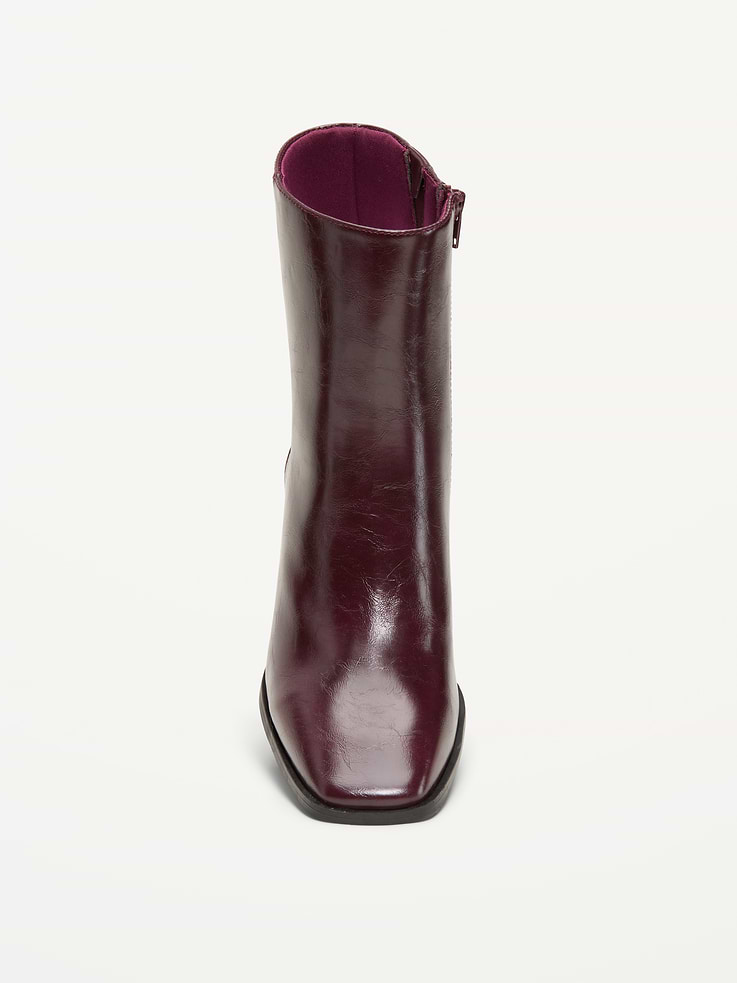 Image number 2 showing, Square-Toe Block-Heel Boots for Women