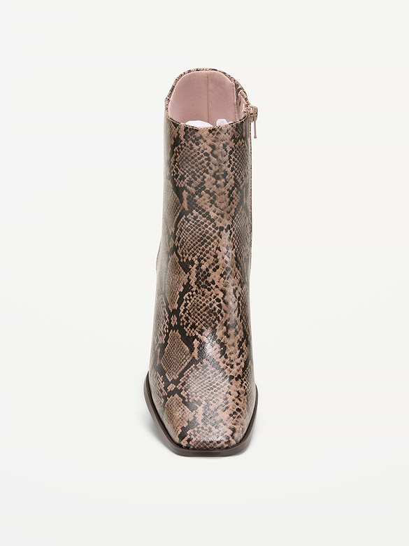 Square-Toe Block-Heel Boots for Women