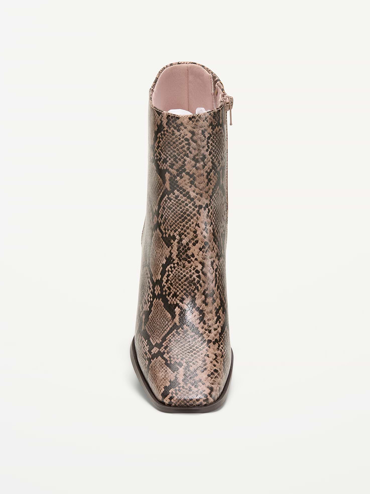 Image number 2 showing, Square-Toe Block-Heel Boots for Women