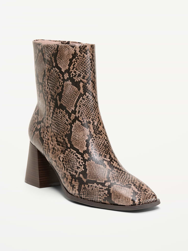 Image number 1 showing, Square-Toe Block-Heel Boots for Women