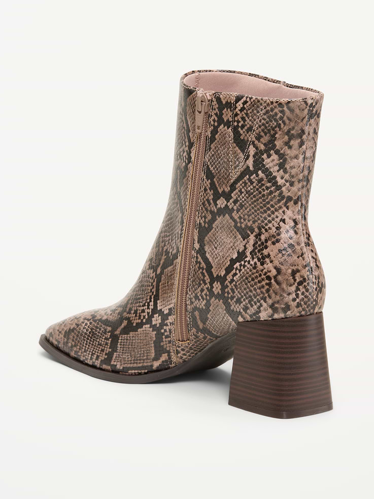 Image number 4 showing, Square-Toe Block-Heel Boots for Women