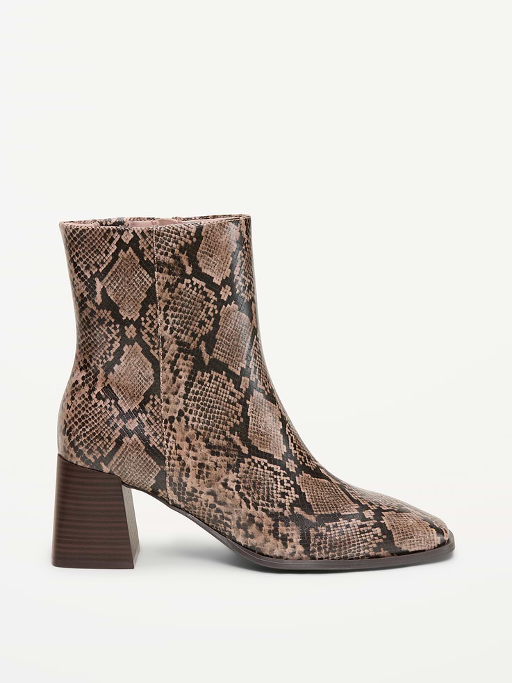 Image number 3 showing, Square-Toe Block-Heel Boots for Women