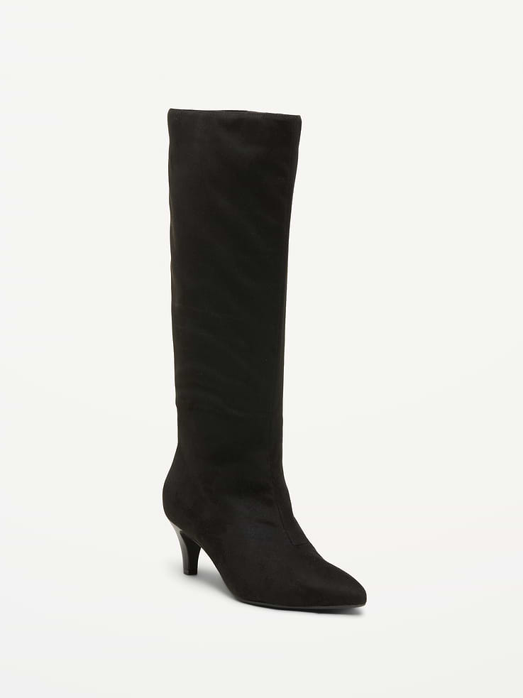 Image number 1 showing, Tall Kitten-Heel Boots for Women