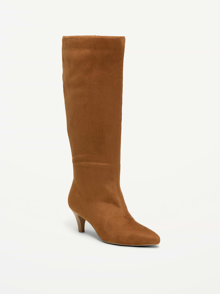 Image number 1 showing, Tall Kitten-Heel Boots for Women