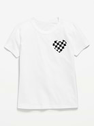 Image 2 of 4, Softest Short-Sleeve Heart-Pocket T-Shirt for Girls
