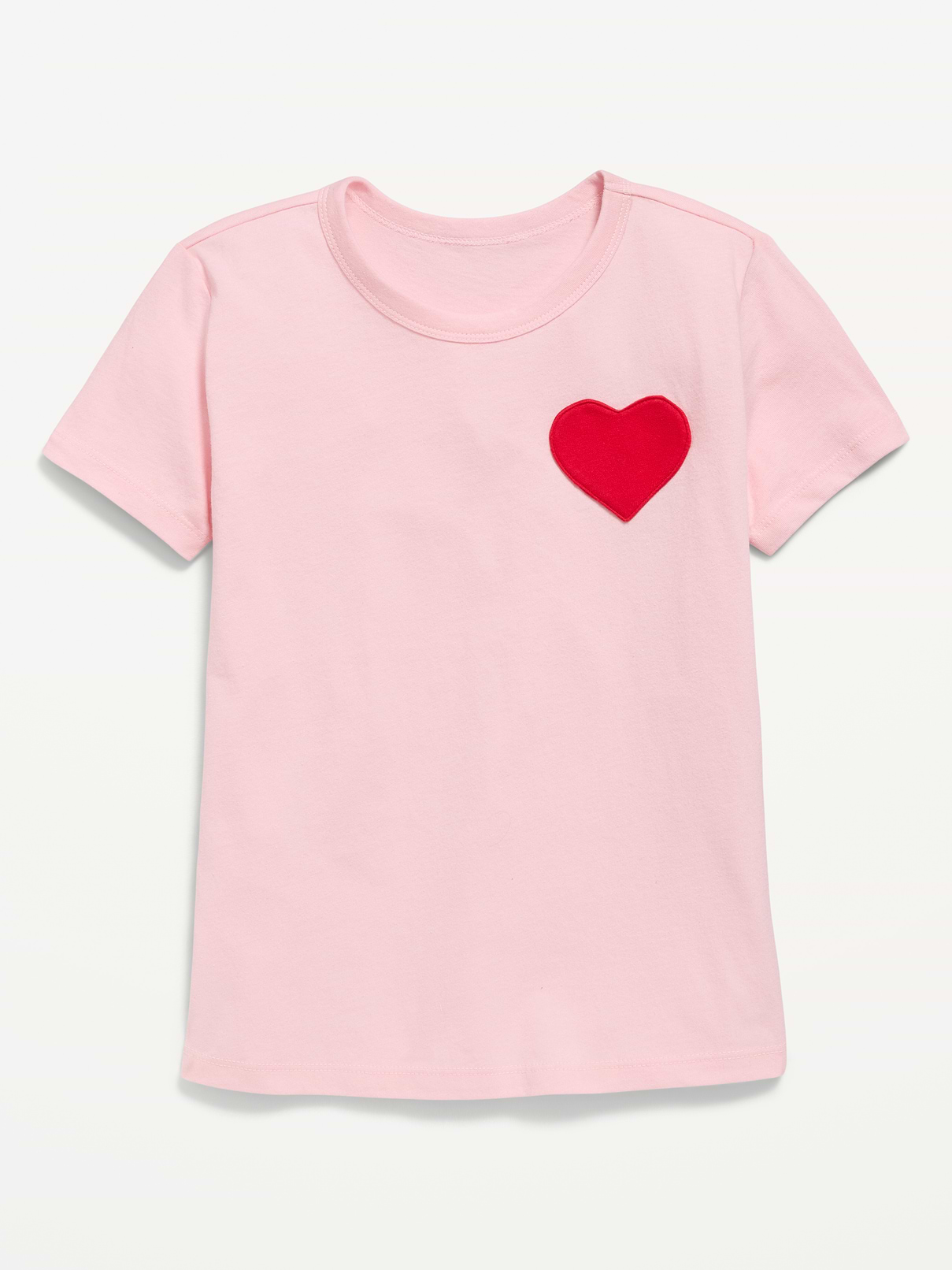 Image 2 of 4, Softest Short-Sleeve Heart-Pocket T-Shirt for Girls