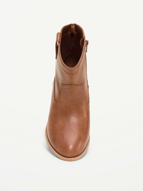 Faux-Leather Western Boots for Girls