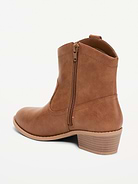 Image number 4 showing, Faux-Leather Western Boots for Girls