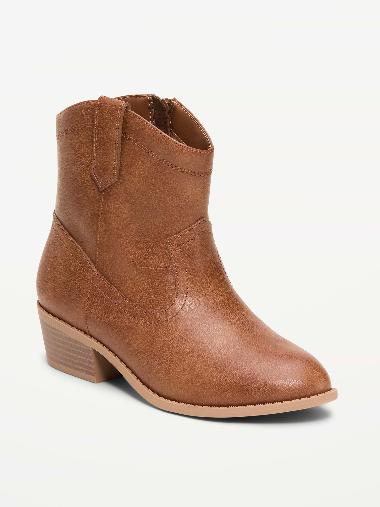 Image number 1 showing, Faux-Leather Western Boots for Girls