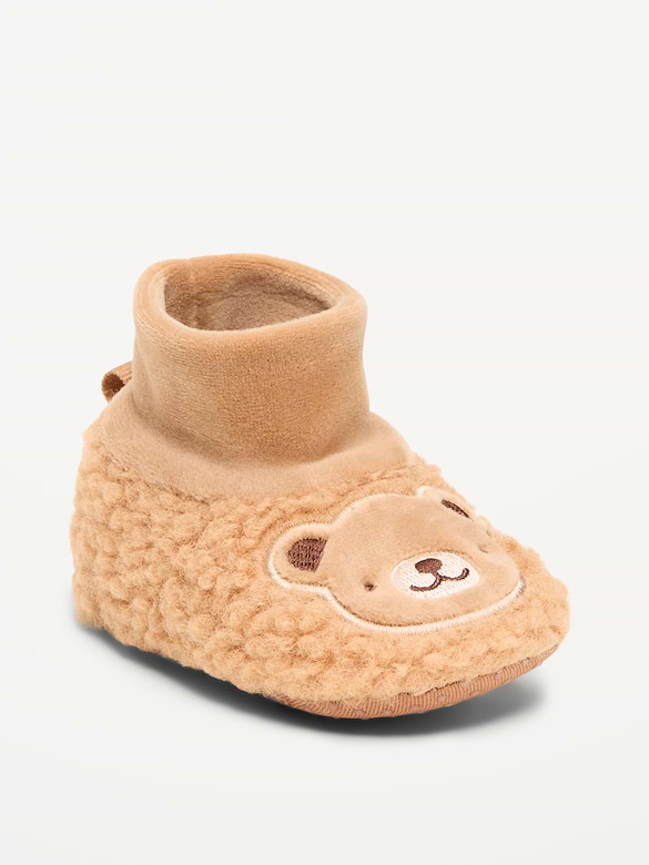 Critter Sherpa Slippers for Baby