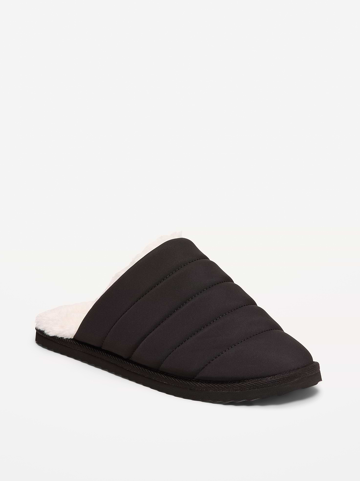 Image 1 of 4, quilted upper, sherpa lining, cushioned footbed, easy slip-on style, textured EVA outsole, Product #907477