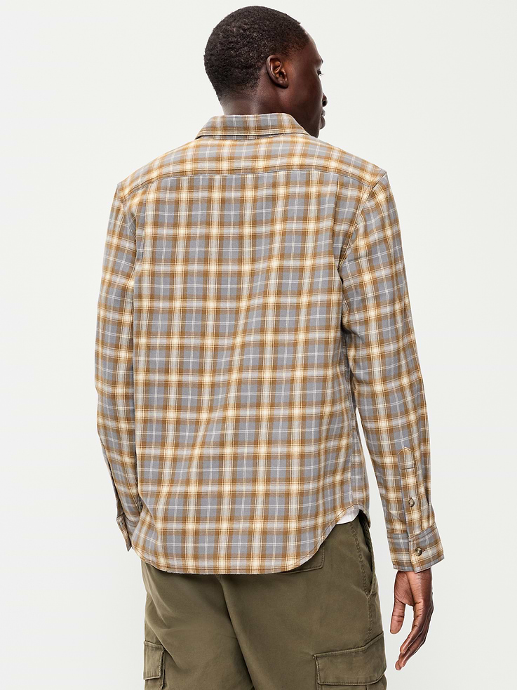 Image number 2 showing, Relaxed Long-Sleeve Plaid Flannel Pocket Shirt
