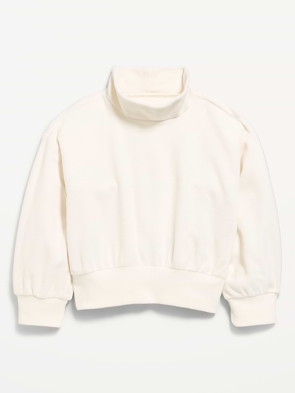 Long-Sleeve Mock-Neck Microfleece Top for Girls