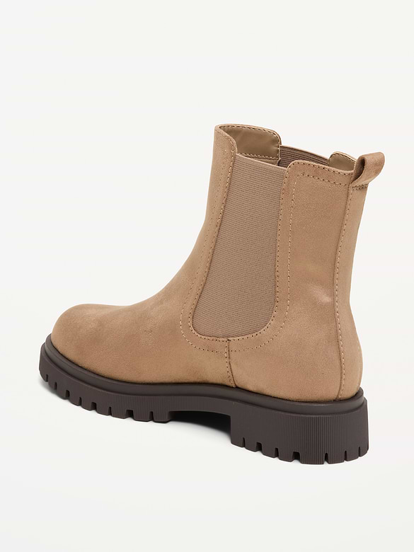 Faux-Suede Chelsea Boots for Women