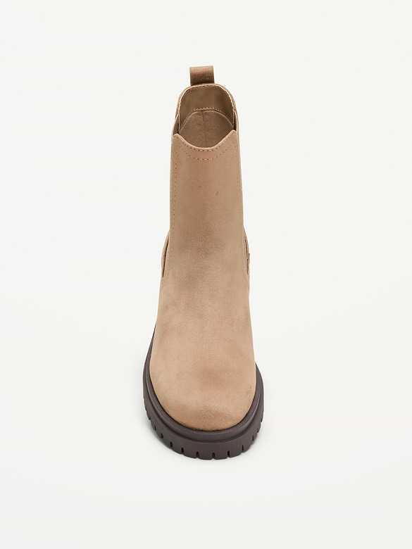 Faux-Suede Chelsea Boots for Women