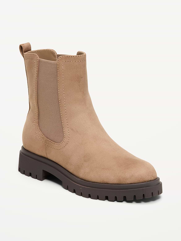 Faux-Suede Chelsea Boots for Women