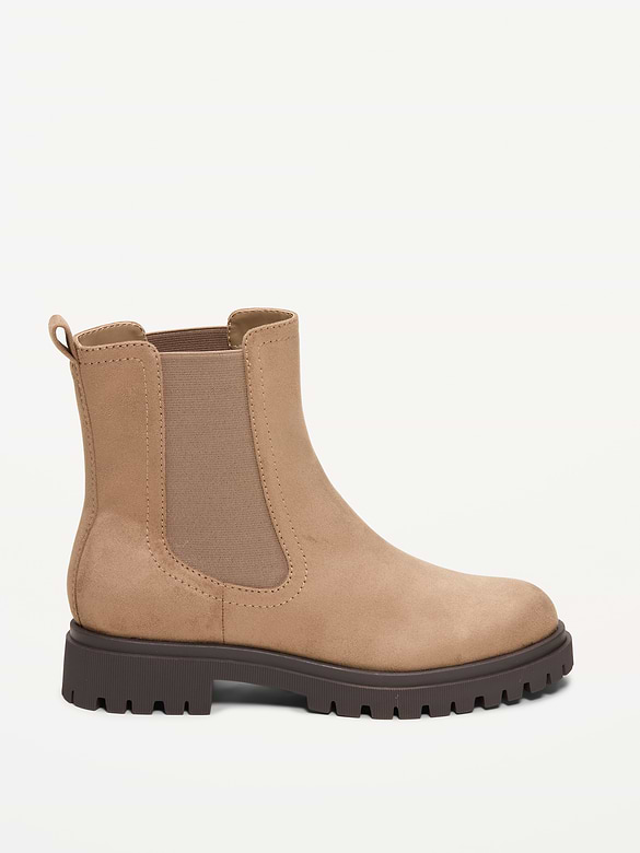 Faux-Suede Chelsea Boots for Women
