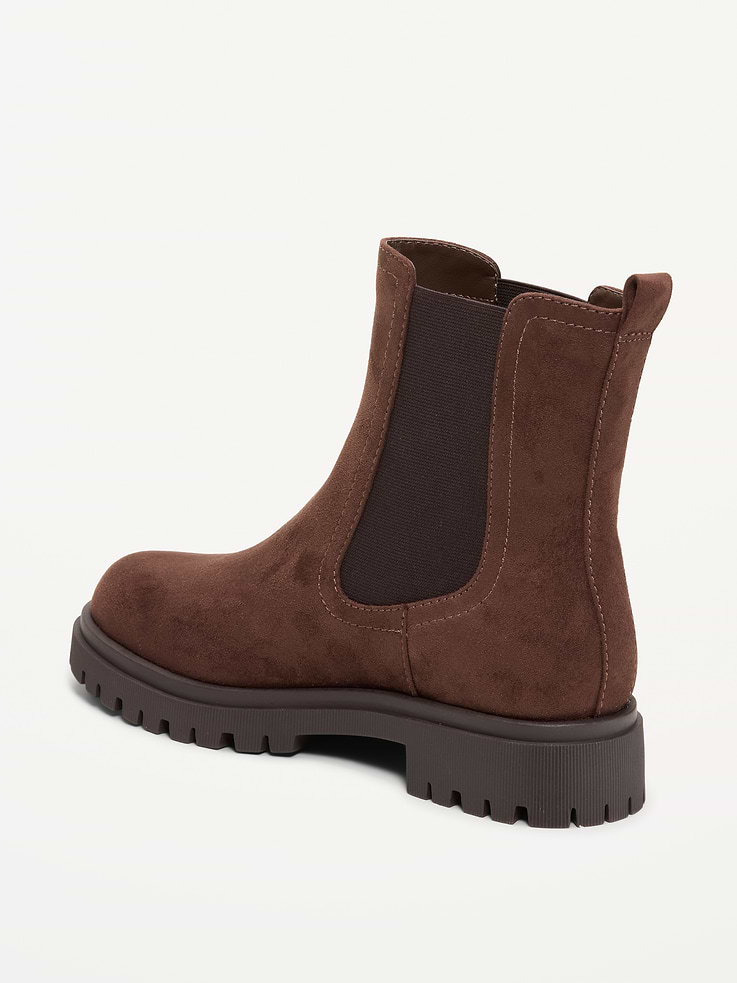 Image number 4 showing, Faux-Suede Chelsea Boots for Women