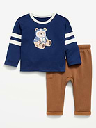Image number 2 showing, Long-Sleeve Graphic T-Shirt and Sweatpants Set for Baby