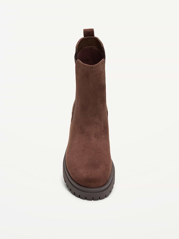 Faux-Suede Chelsea Boots for Women