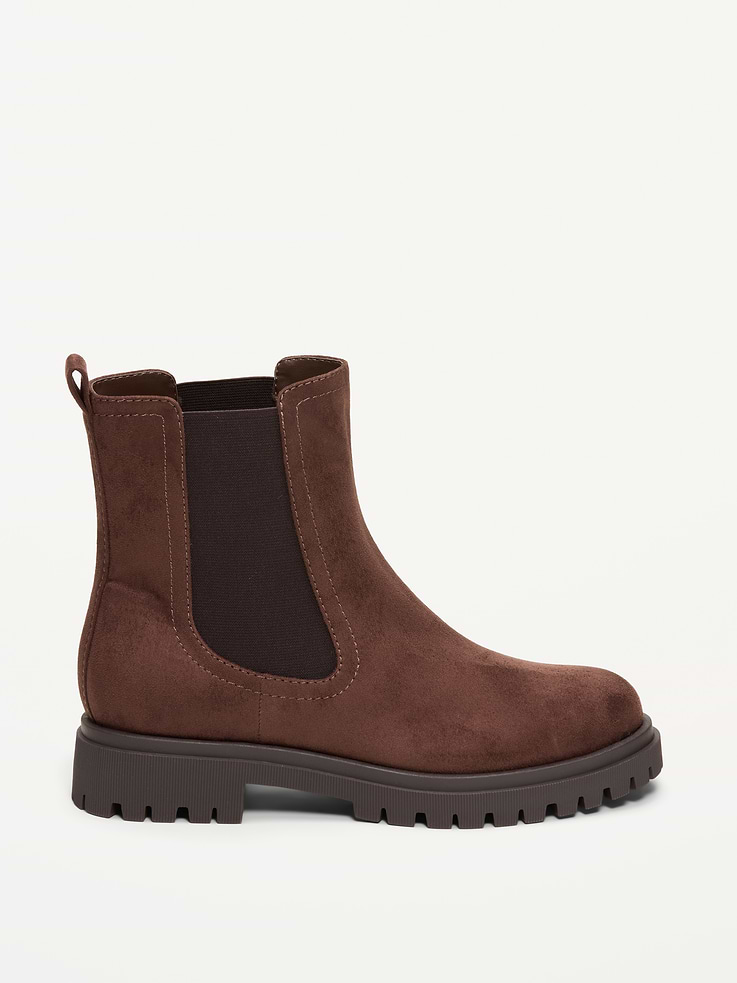 Image number 3 showing, Faux-Suede Chelsea Boots for Women