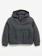 Image 1 of 2, built-in hood, long sleeves, hand-warming pockets, full zipper, Product #907985