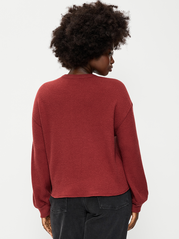 Image number 4 showing, Long-Sleeve Crew-Neck Henley T-Shirt