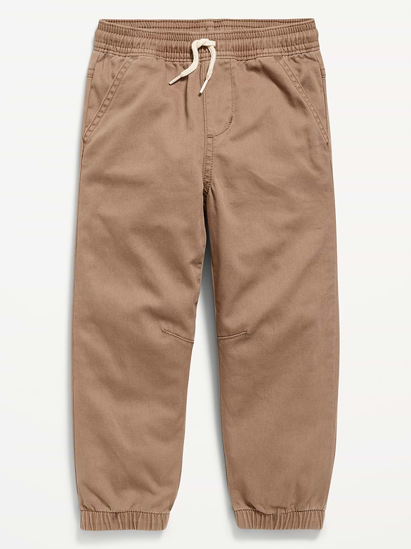 Barrel-Leg Twill Jogger Pants for Toddler Boys