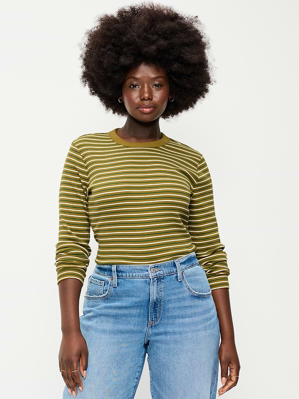 Snug Crew-Neck Long Sleeve T-Shirt