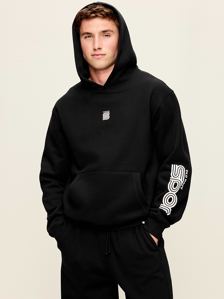 Image 1 of 4, built-in hood, long sleeves, kangaroo pocket, rib-knit trim, pullover style, Product #912304