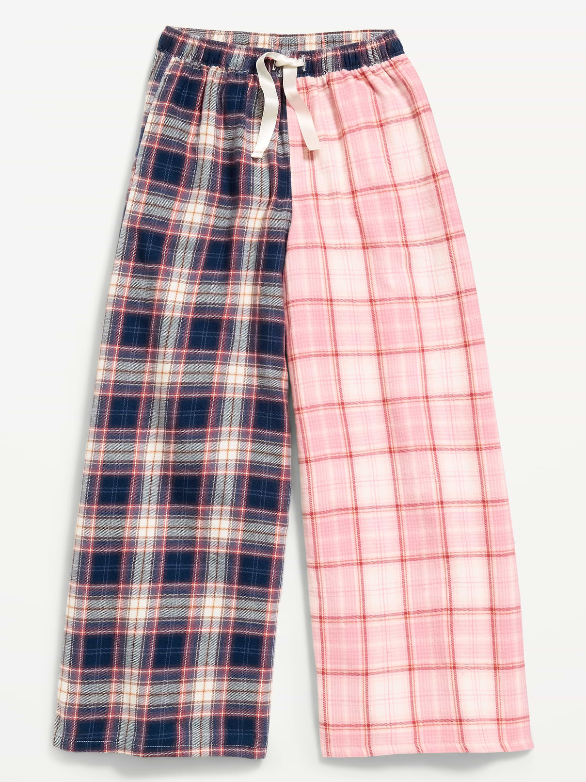 Image 4 of 4, Pull-On Wide-Leg Flannel Plaid Pants for Girls