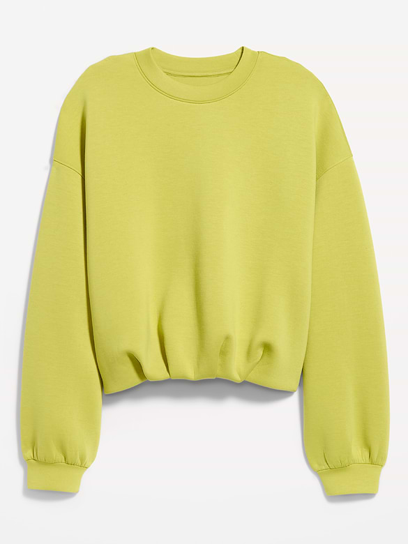 Bounce Fleece Bubble-Hem Sweatshirt