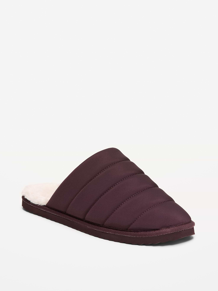 Image number 1 showing, Puffer Sherpa Slippers for Women