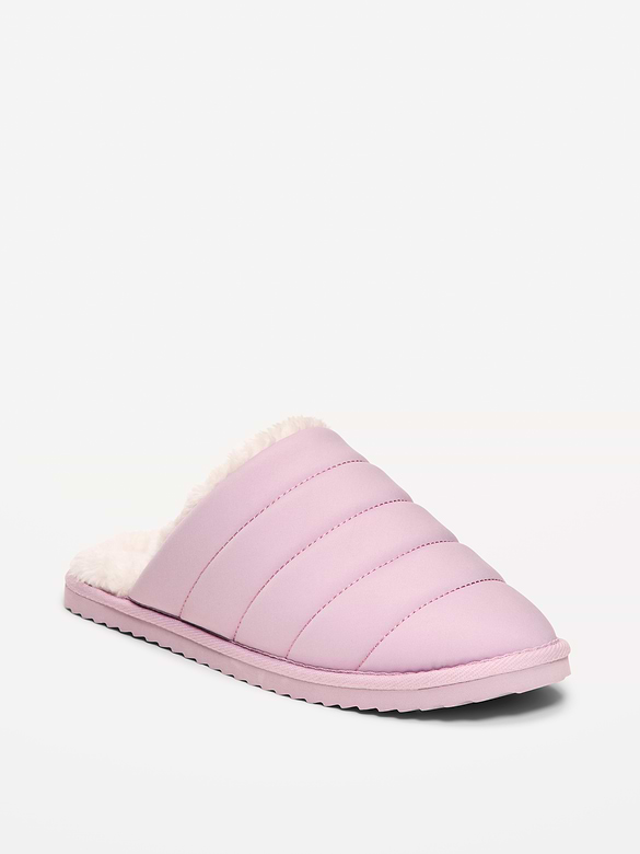 Puffer Sherpa Slippers for Women