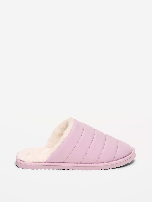 Puffer Sherpa Slippers for Women