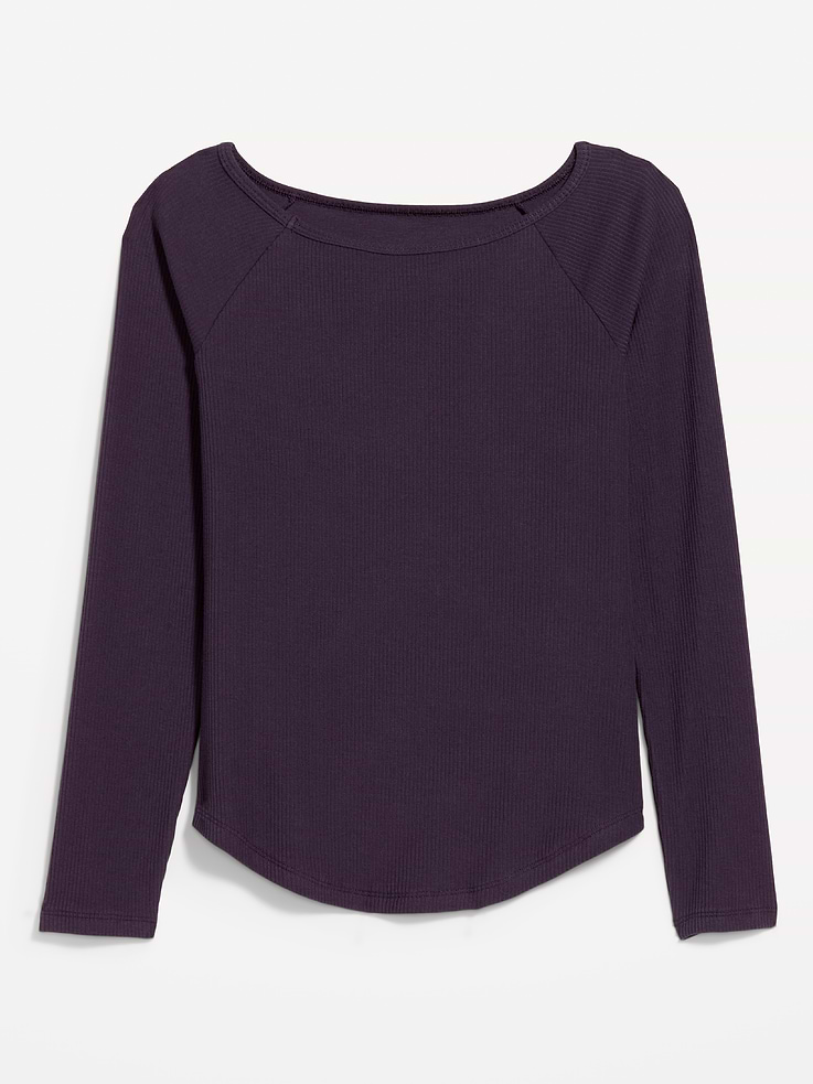 Image number 9 showing, CloudLite Ribbed Long-Sleeve Boatneck Top
