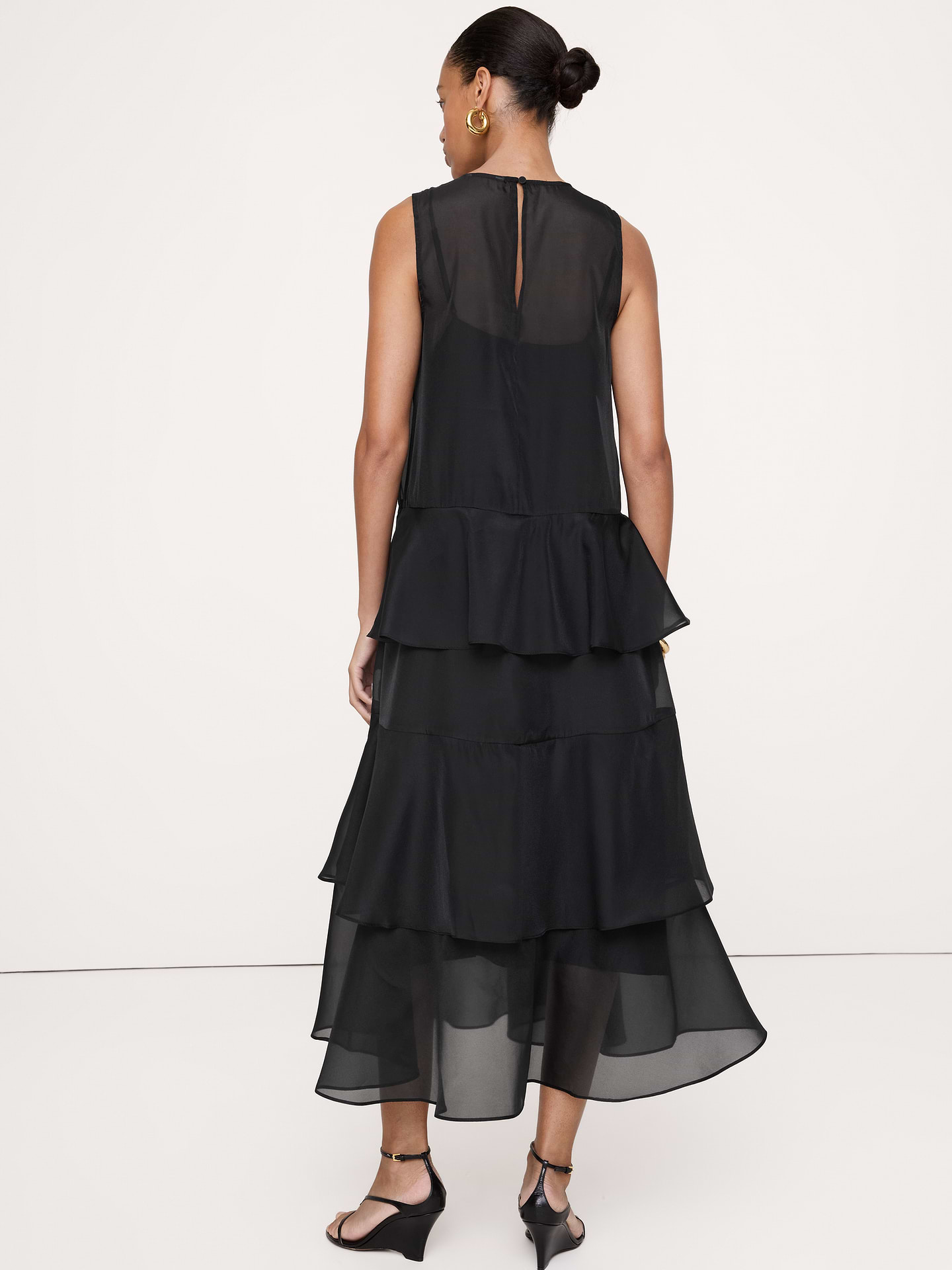 Image 2 of 4, Organza Tiered Maxi Dress