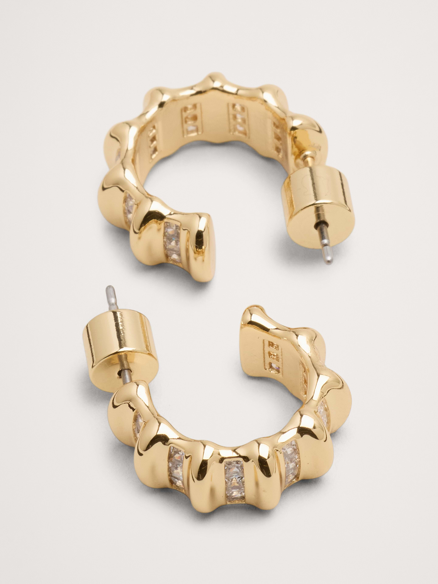 Image number 3 showing, Sculptural Hoop Earrings