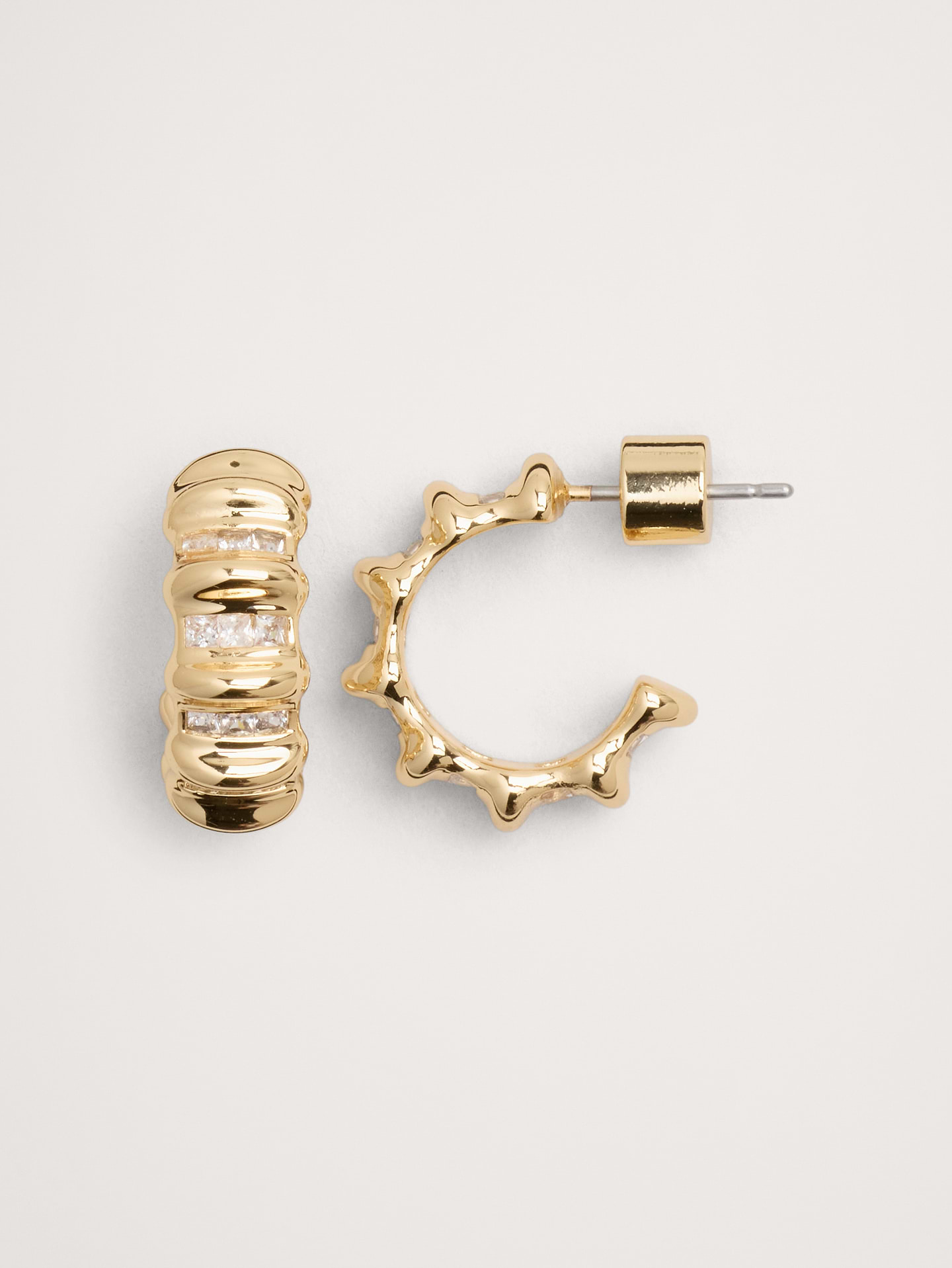 Image number 1 showing, Sculptural Hoop Earrings