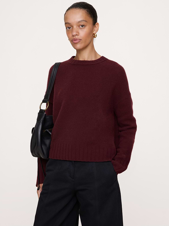 Oversized Midweight Cashmere Crew-Neck Sweater
