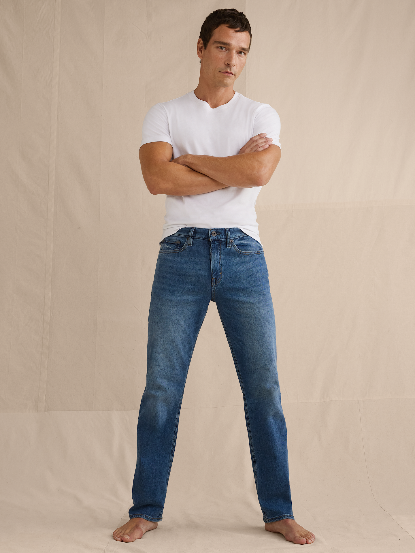L'image numéro 4 présente Jean Voyageur luxueux à coupe étroite