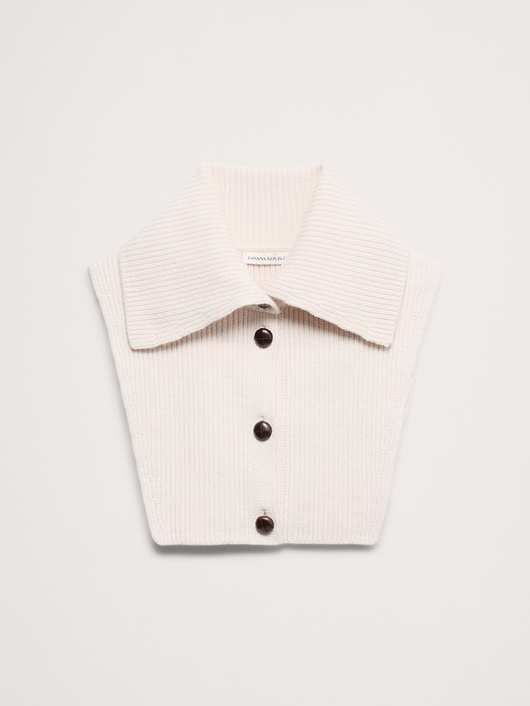 Wool-Cotton Dickie Collar