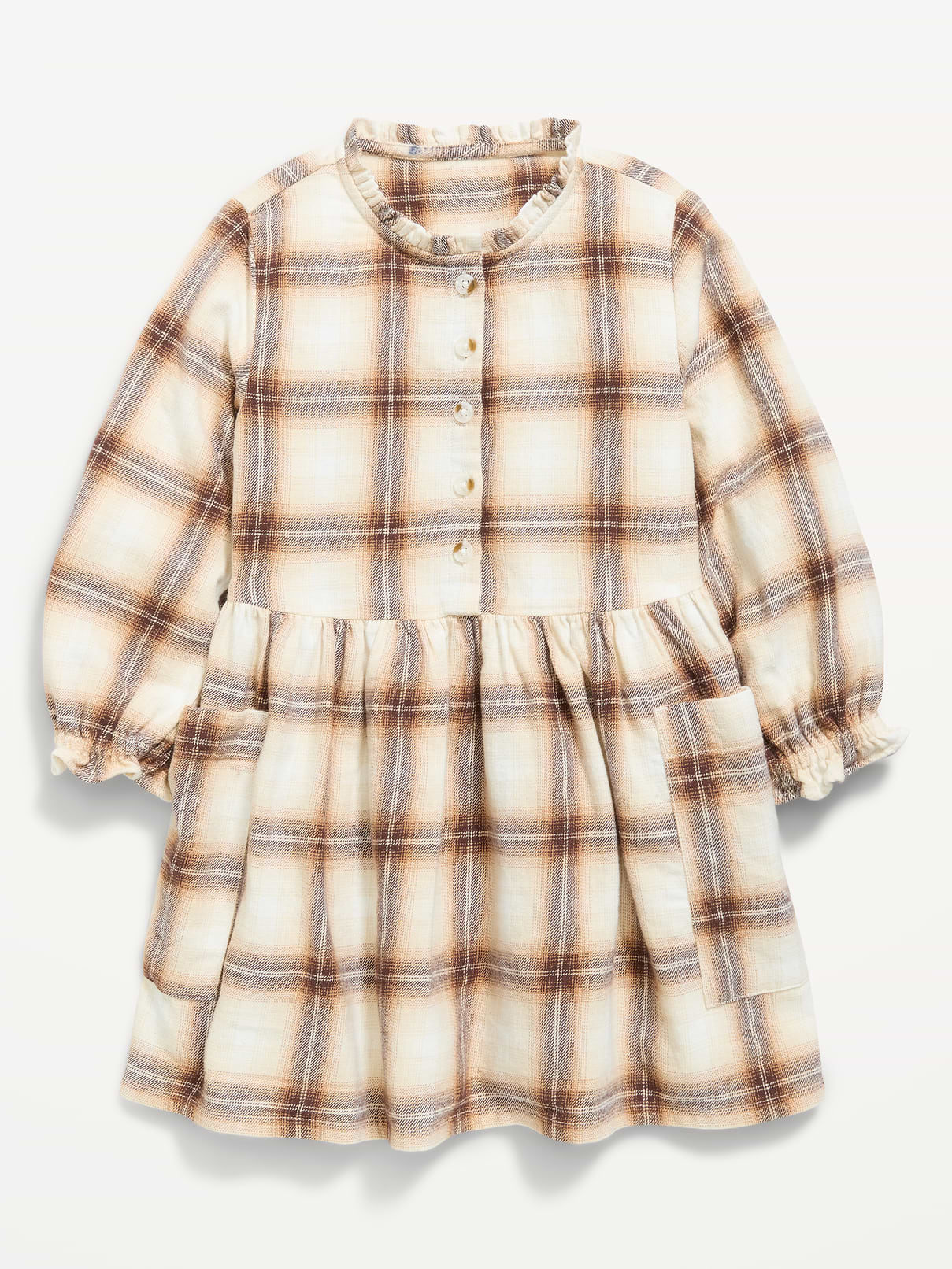 Image number 2 showing, Long-Sleeve Flannel Shirt Dress for Toddler Girls