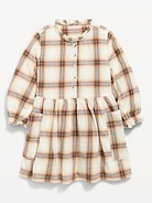 Image number 2 showing, Long-Sleeve Flannel Shirt Dress for Toddler Girls