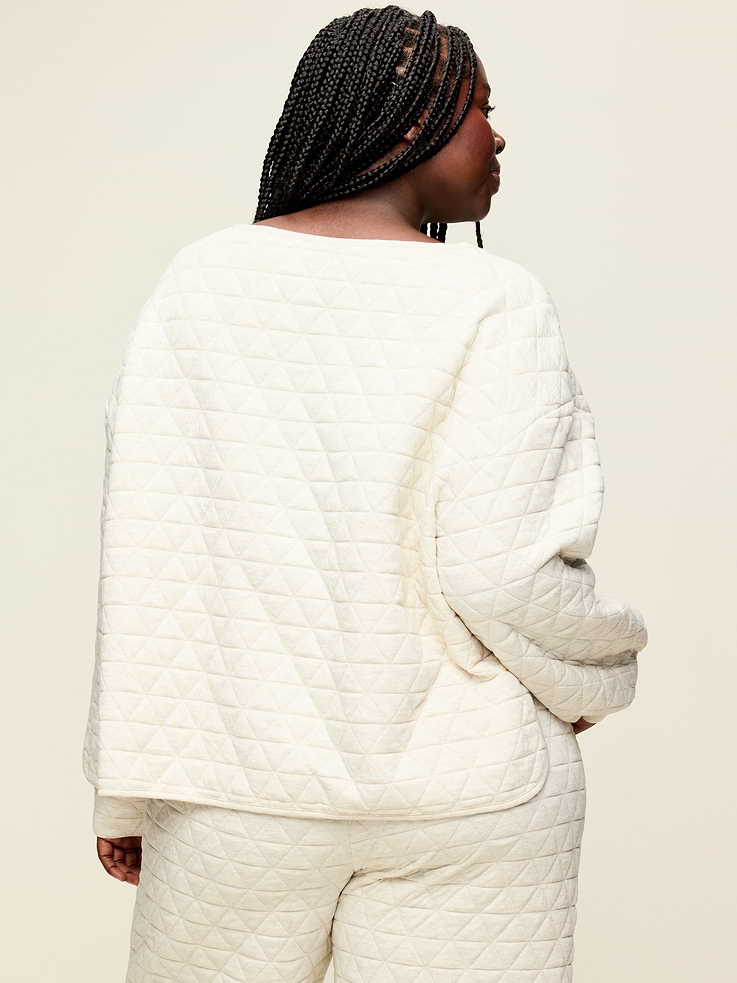 Image number 8 showing, Quilted Bounce Boatneck Sweatshirt