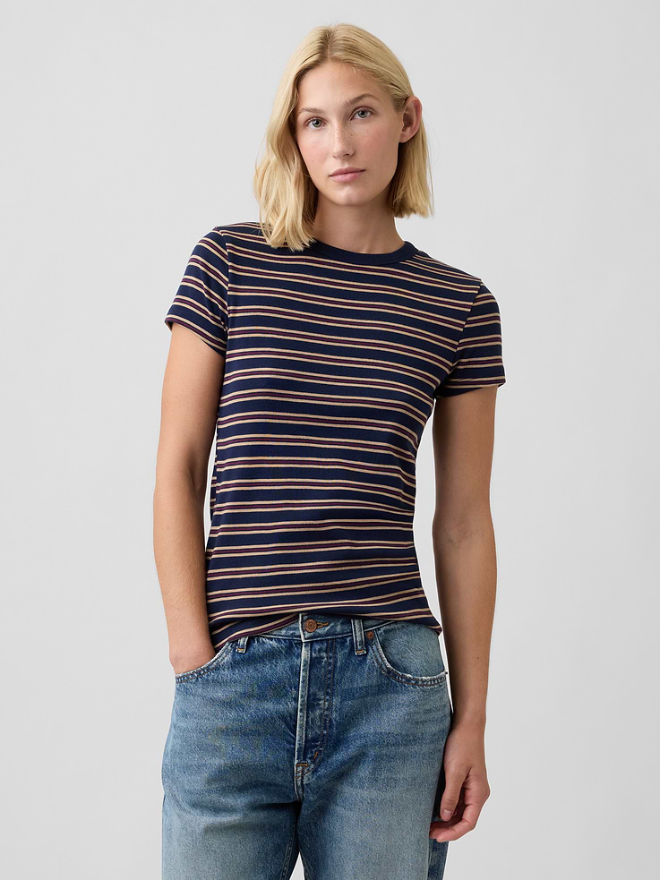 Image number 1 showing, Ribbed Crewneck T-Shirt
