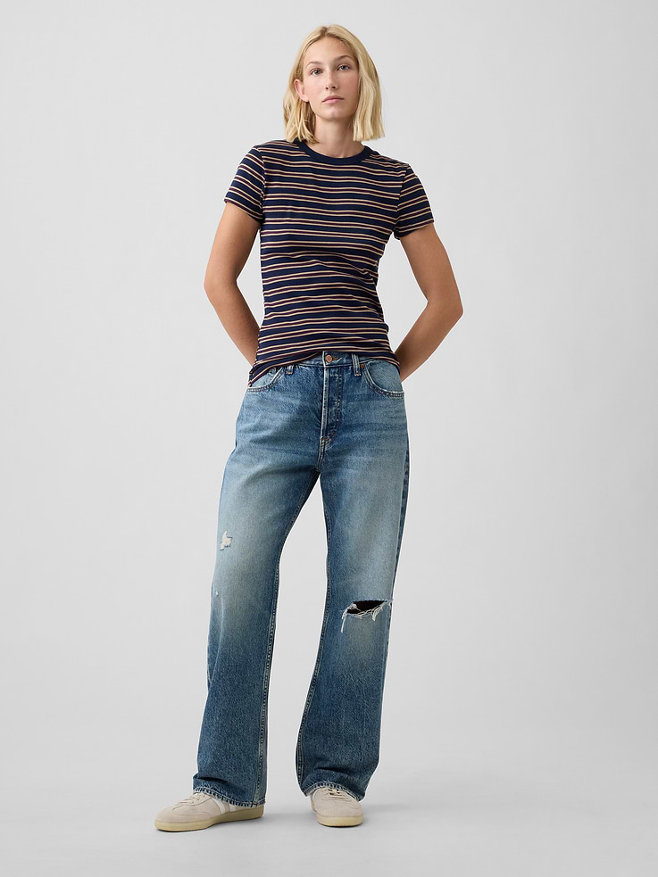 Image number 3 showing, Ribbed Crewneck T-Shirt