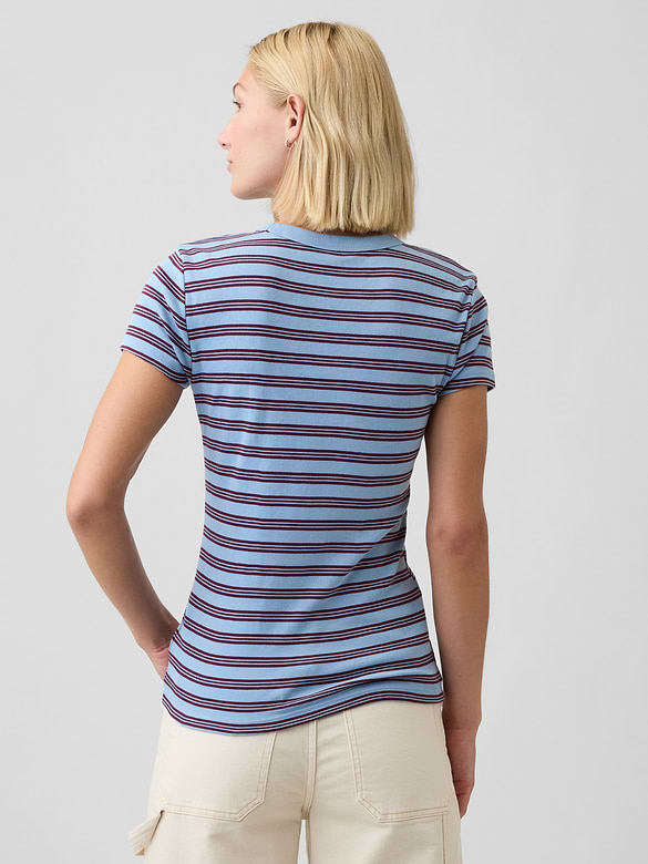 Ribbed Crewneck T-Shirt