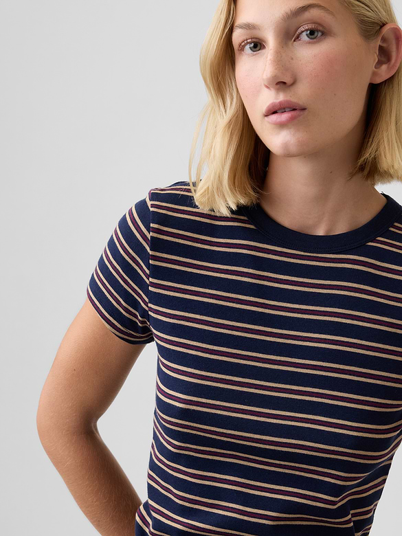 Ribbed Crewneck T-Shirt