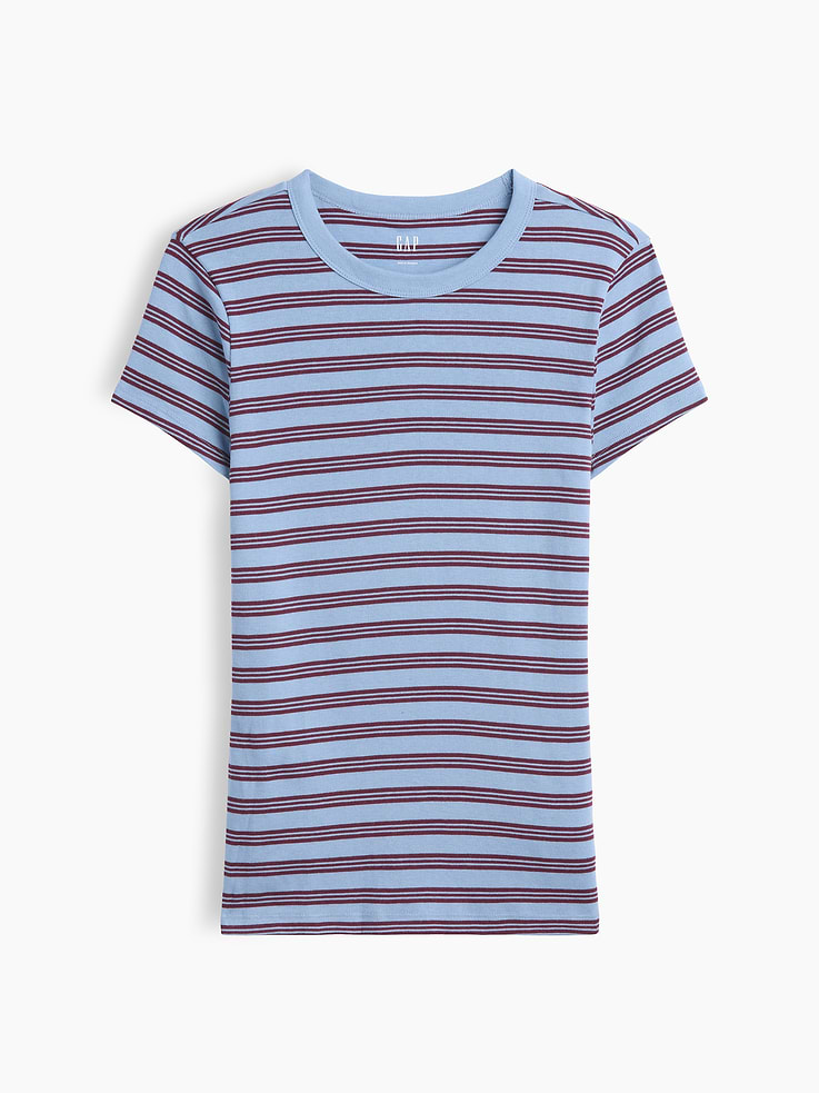Image 5 of 5, Ribbed Crewneck T-Shirt